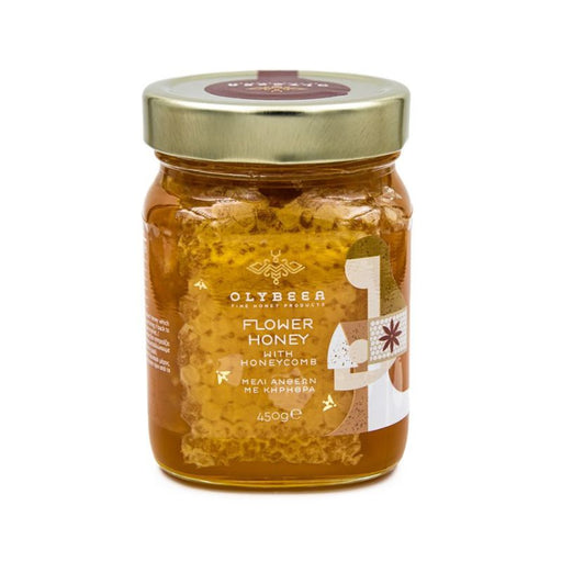 Olybeea Flower Honey with Honeycomb -  Foodcraft Online Store