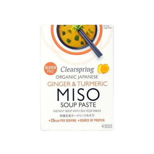 Clearspring Organic Instant Miso Soup Paste, Ginger & Turmeric - 4 x 15g - FoodCraft Online Store 