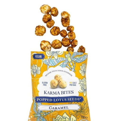 Karma Bites Popped Caramel Lotus Seeds - 25g - FoodCraft Online Store 