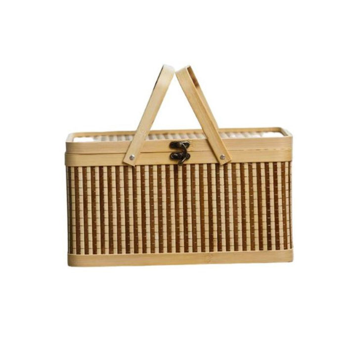 Sustainable Bamboo Gift Basket - H16cm x L30cm x W18cm