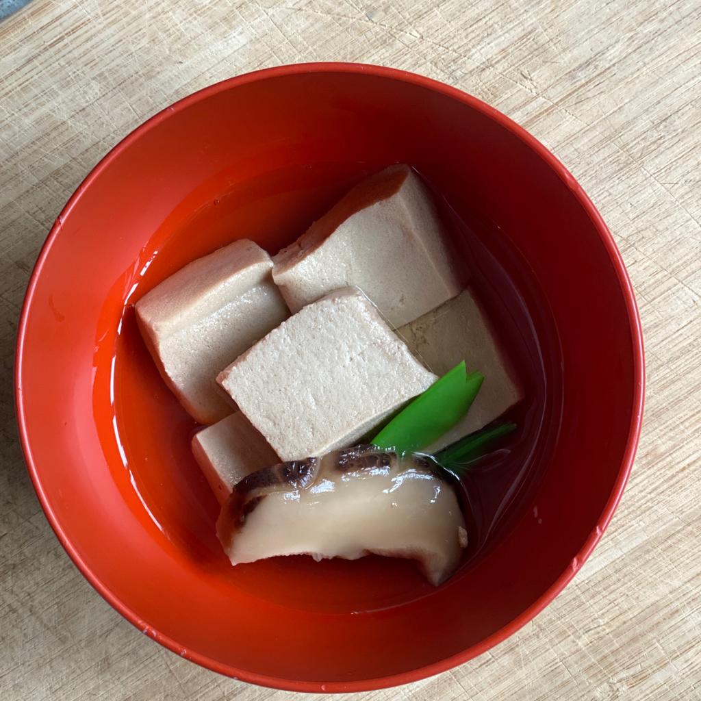 Chilled Vegan Koya Dofu (no fish!)