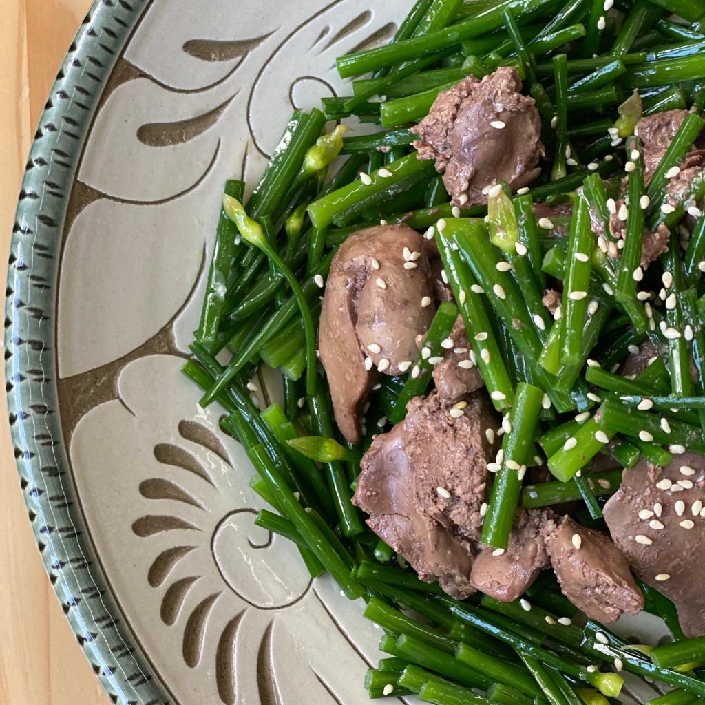 Shio-Koji & Toasted Sesame Oil Chicken Liver (塩麴とごま油のさっぱり鶏レバー）
