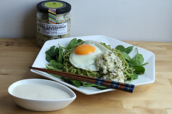 Soba Salad with Sauerkraut and Miso Sauce