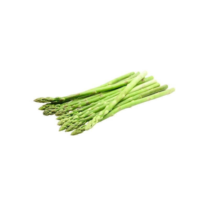Bunch of green Baby Asparagus on a white background