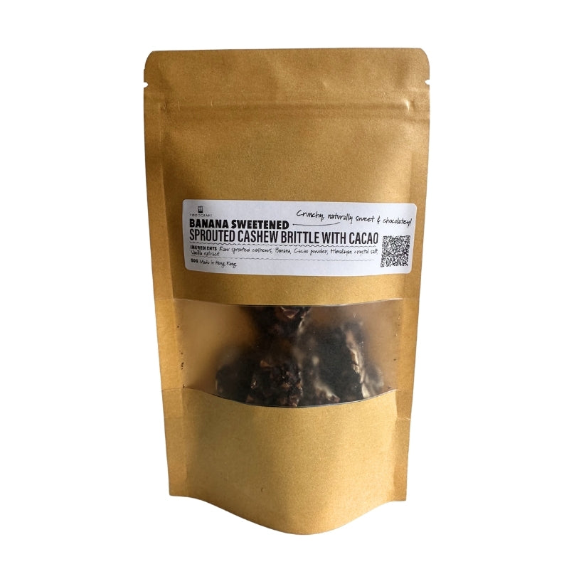 Banana-Sweetened Sprouted Cashew Brittle with Cacao - 50g
Foodcraft Online Store