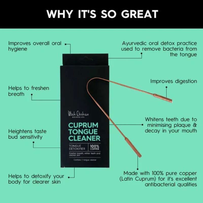 Black Chicken Remedies Cuprum Tongue Cleaner - Copper Tongue Cleaner - FoodCraft Online Store 