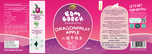 Bombooch Dragonfruit Apple Kombucha - Foodcraft Online Store