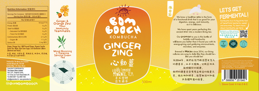 Bombooch Ginger Zing Kombucha - Foodcraftr Online Store