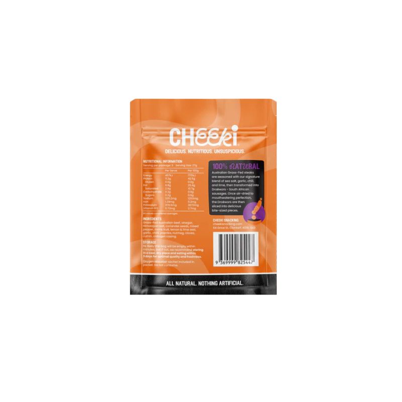 Cheeki Snacking Cheeki Organic & Grass Fed Beef Biltong Steak Slices (Secret Spice ...