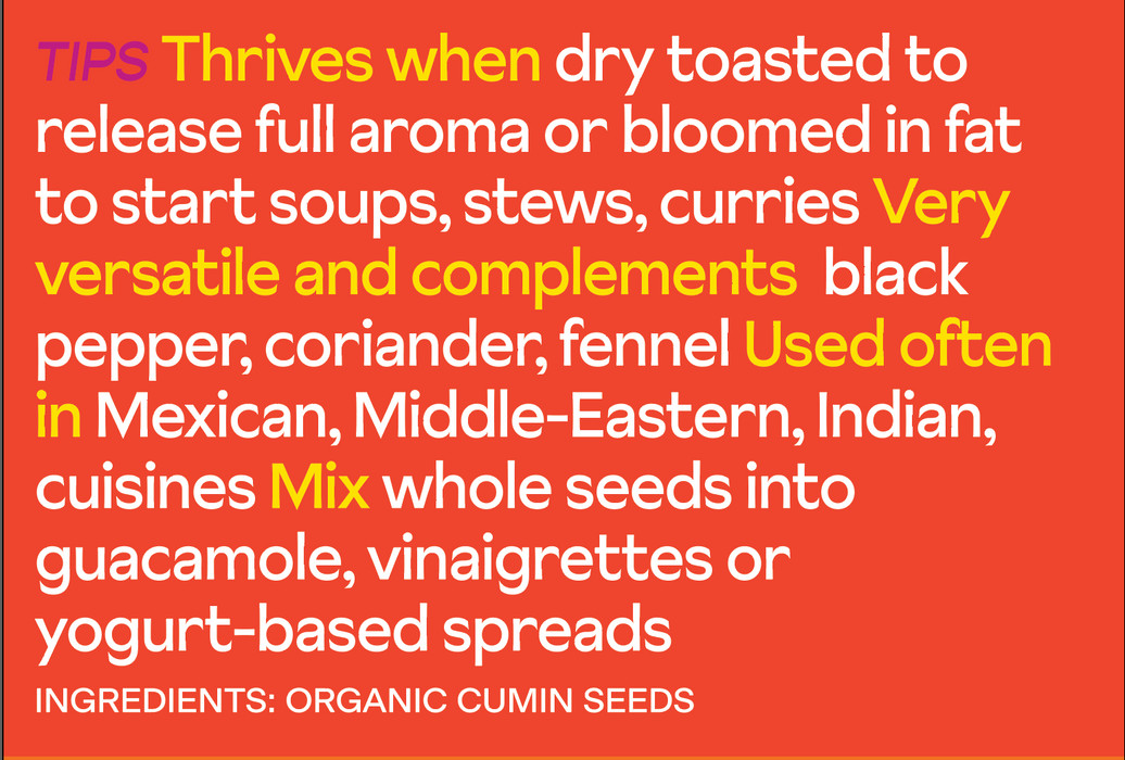 Organic Cumin Seeds - 100g
