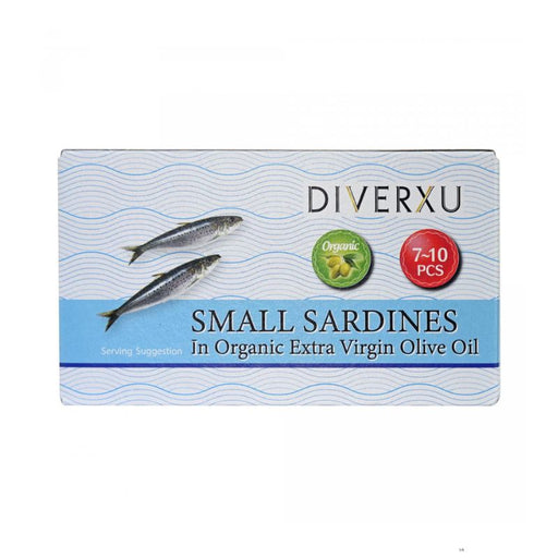 DIVERXU Small Sardines In Organic Extra Virgin Olive Oil - Foodcraft Online Store