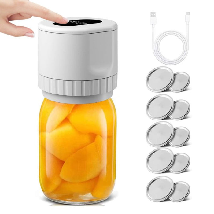 Mason Jar Vacuum Sealer 3-in-1 Electric Preserve Food In Jars