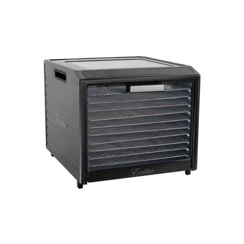 Excalibur 10 Tray Performance Digital Dehydrator, in Stainless Steel - DH10SSSS13  with multiple trays visible inside, shown on a plain white background. The brand name 'Friedrich' is visible on the front and side.