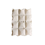 A Flexible 12-Cell Gel Ice Mat - 18 × 25 cm in a warm off-white/cream color, featuring a segmented grid pattern with stitched diamond sections, shown against a plain white background.