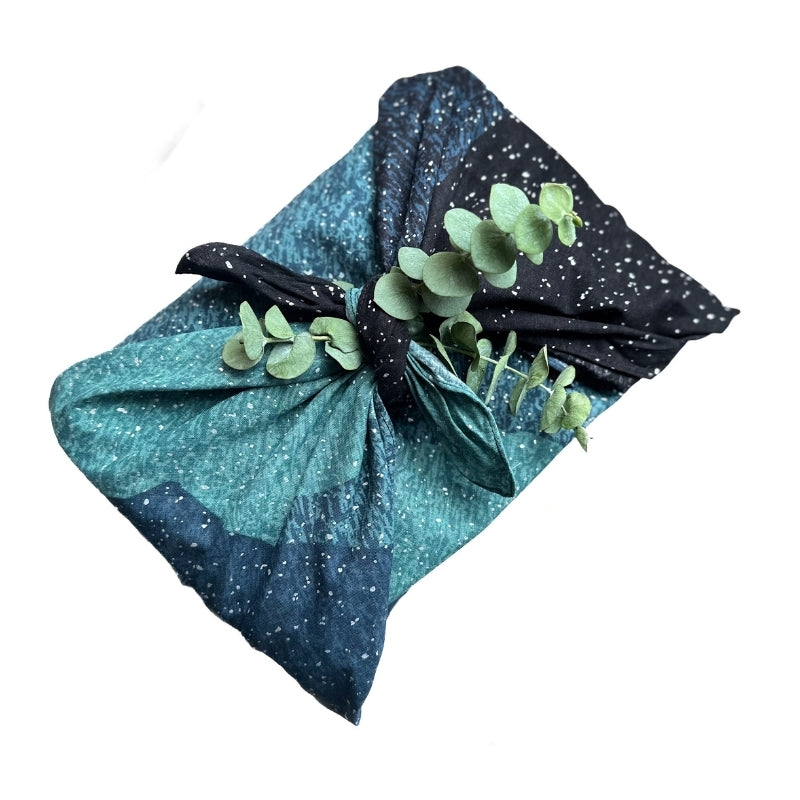 Image of Furoshiki for Festive Gift Wrapping with Eucalyptus 