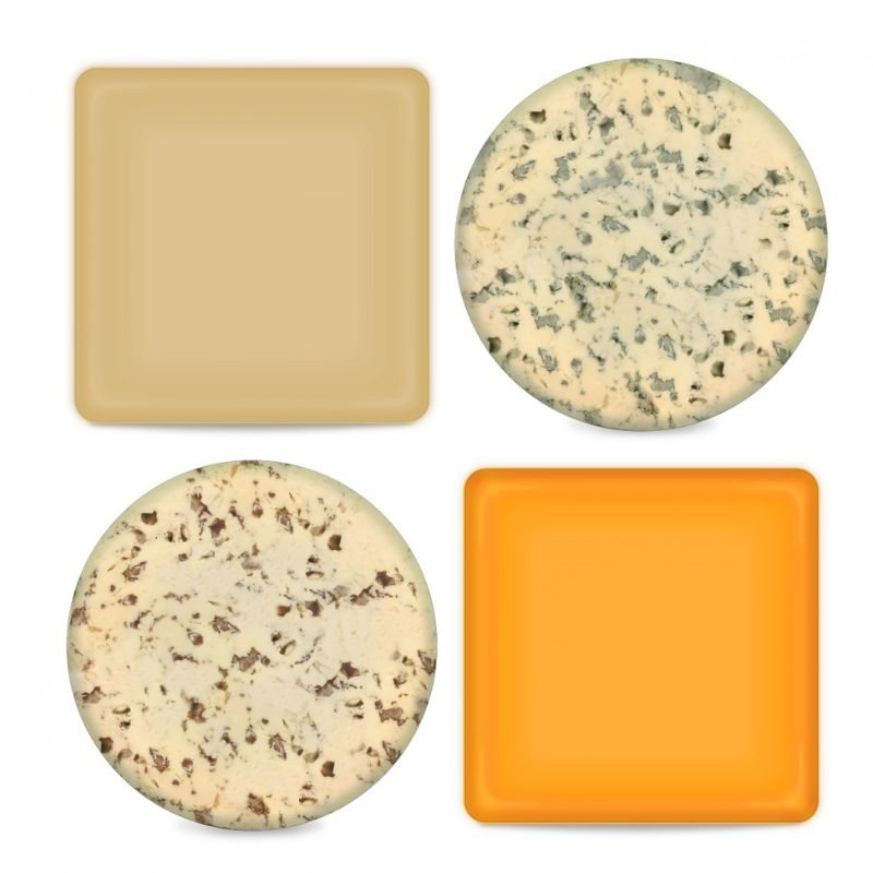 GREEN VIE Vegan Cheese Gourmet Festive Platter's four different types of cheese on a white background