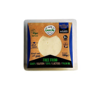 GREEN VIE Vegan Mozzarella Flavour slices on a white background