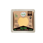 GREEN VIE Vegan Smoked Gouda Flavour Slices - 180g with visible branding on a white background
