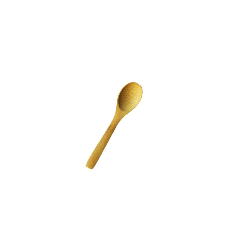 Bamboo spoon on a white background