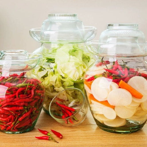 Glass Fermentation Crock with Water Seal Pickling Jar - Foodcraft Online Store
