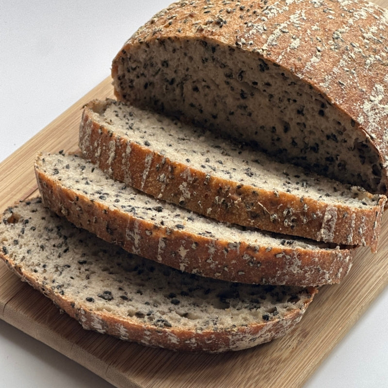 Sliced Gluten Free Black Sesame Soft Sourdough - 1lb Foodcraft Online Store