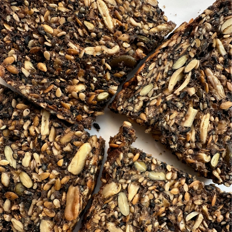 A close up of Gluten Free 6 Seed Crispbread - 180g