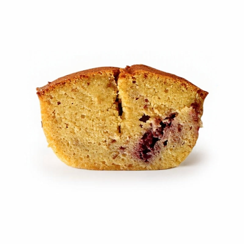 A single slice of  Gluten Free Keto Raspberry Cake - 380g photographed on a clean white background