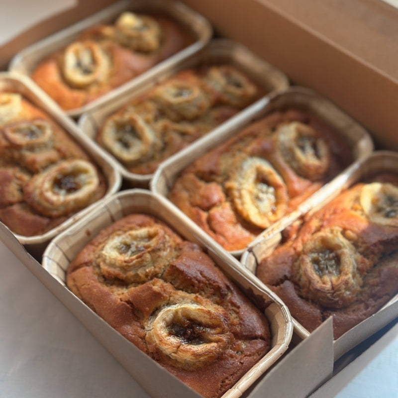 Close up of Gluten Free Vegan Banana Bread with Sprouted Walnuts - 120g (set of 6) Foodraft Online Store