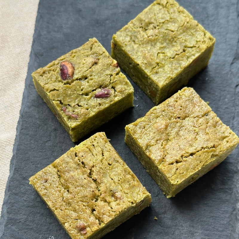 Gluten Free Vegan White Chocolate  Matcha Brownie with Sprouted Pistachios - 45g x 4- Foodcraft Online Store
