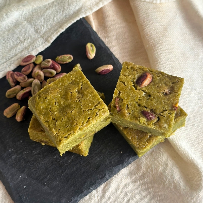 Gluten Free Vegan White Chocolate  Matcha Brownie with Sprouted Pistachios - 45g x 4- Foodcraft Online Store