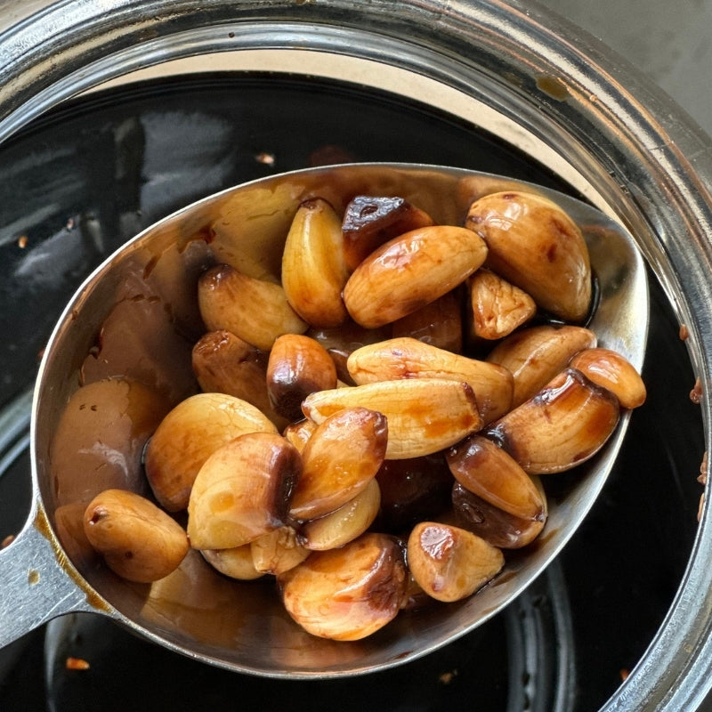 Close up of Japanese Pickled Garlic - 220g 