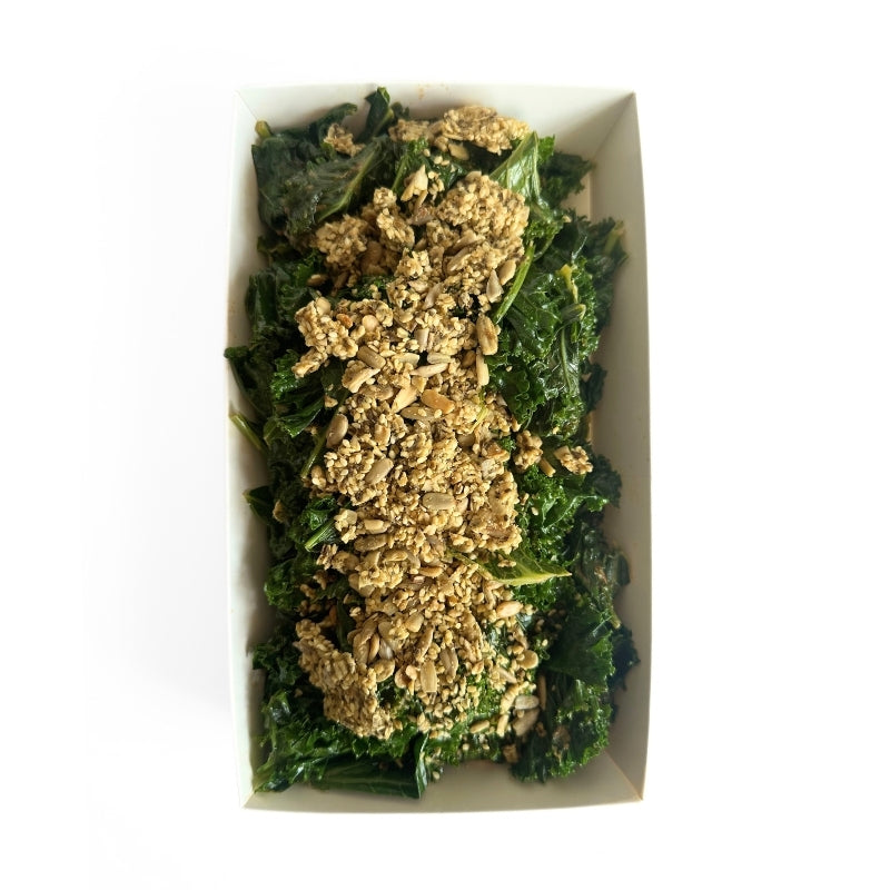 Kale Salad with Chilli Miso Dressing and Vegan Cheesy Seed Crunch Topper - (400g | Serves 4 – 6 people)
Foodcraft Online Store