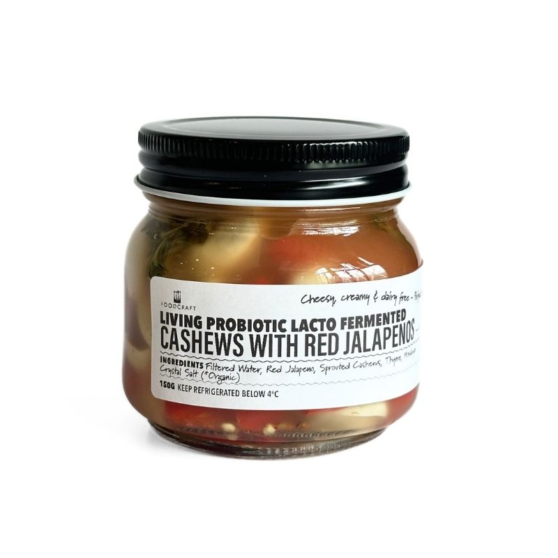 Lacto-Fermented Cashews with Red Jalapeno Pickles - 150g
Foodcraft Online Store