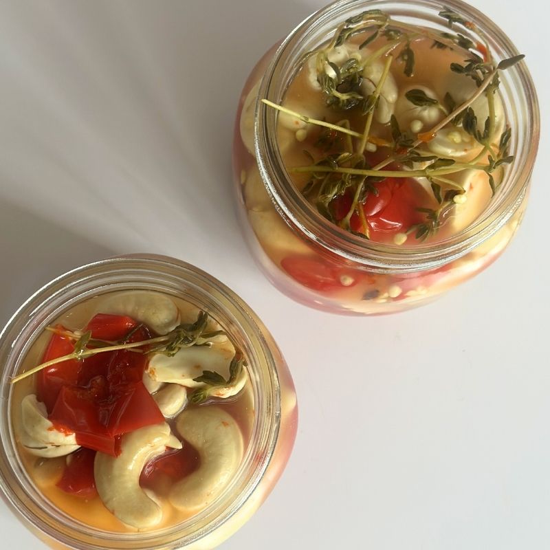 Lacto-Fermented Cashews with Red Jalapeno Pickles - 150g
Foodcraft Online Store