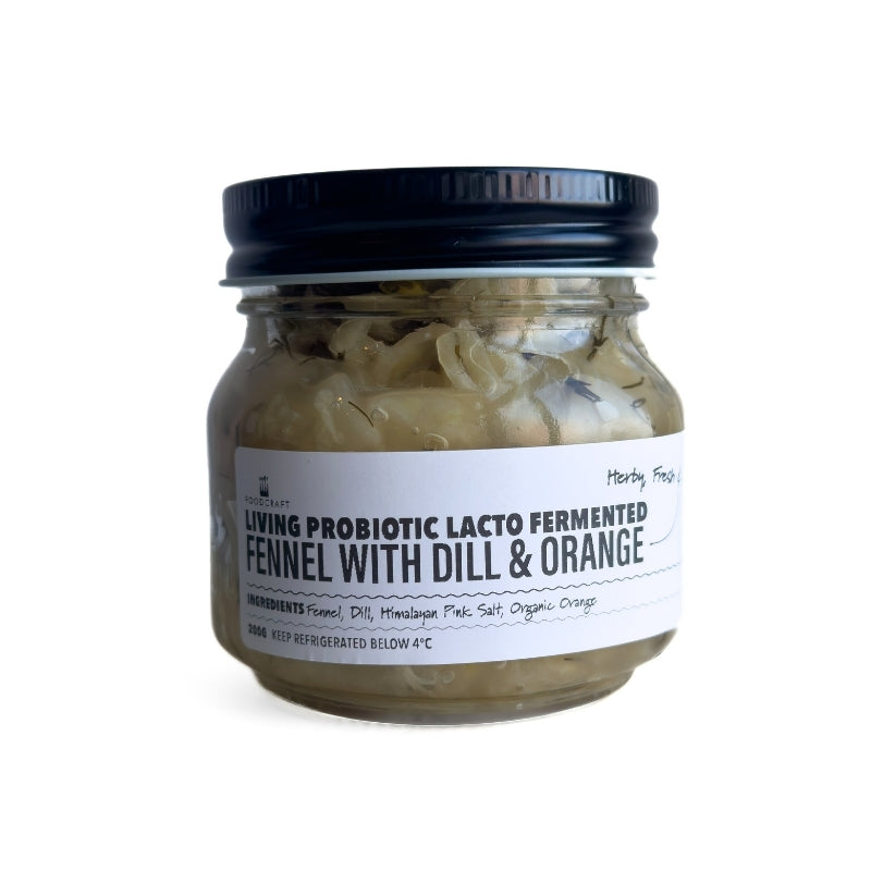 Living Lacto-Fermented Fennel with Dill and Orange  - 200g