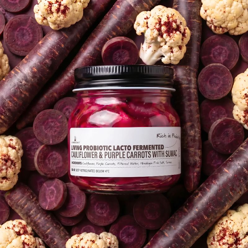 Living Lacto-Fermented Cauliflower & Purple Carrots with Sumac  - 200g
Foodcraft Online Store