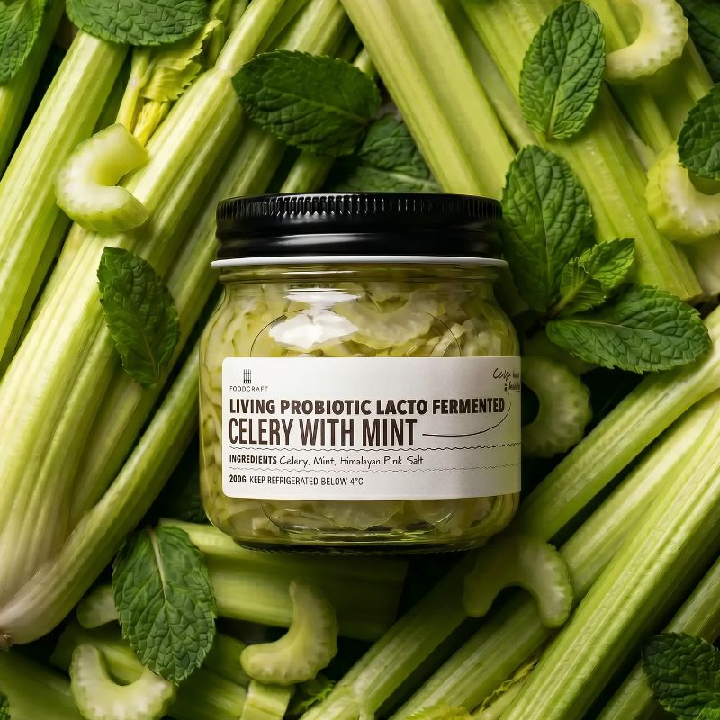 Living Lacto-Fermented Celery with Mint  - 200g
Foocraft Online Store