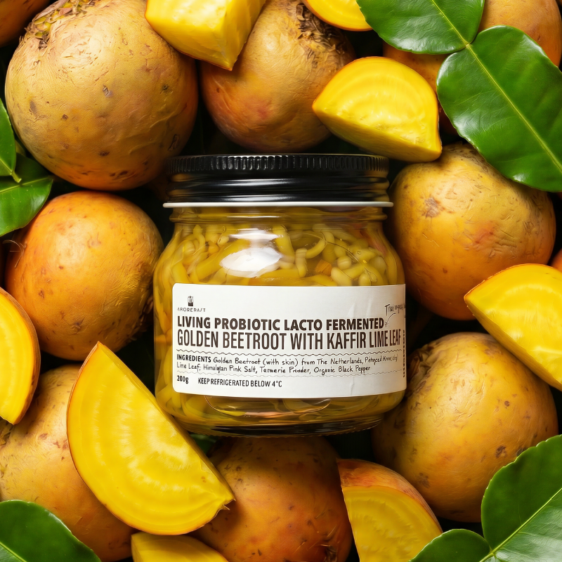 Living Lacto-Fermented Golden Beetroot with Kaffir Lime Leaf- 200g
Foodcraft Online Store
