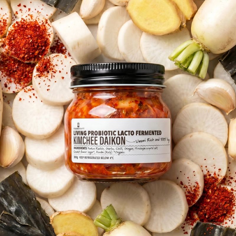 Living Lacto-Fermented Daikon Kimchee - 200g
