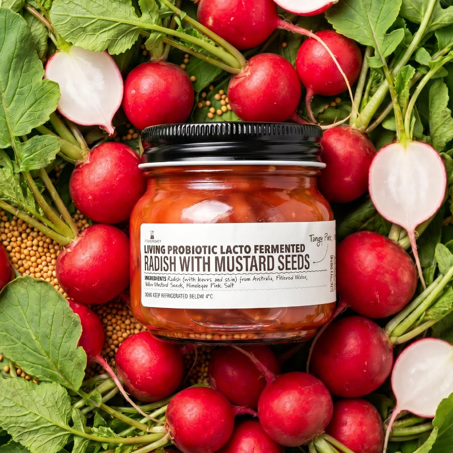 Living Lacto-Fermented Radish with Mustard Seeds - 200g
Foodraft Online Store 