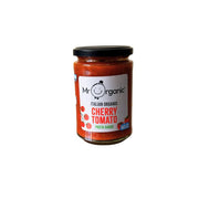 Jar of Mr Organic Italian Organic Cherry Tomato Pasta Sauce on a white background