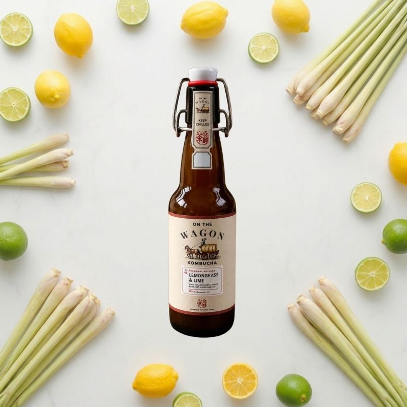 On The Wagon Seasonal Release: Lemongrass & Lime Kombucha - 330ml