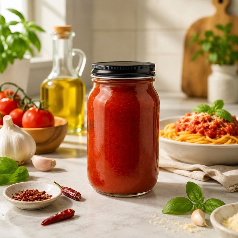 Organic Arrabbiata Sauce 500g | Premium Italian Spicy Tomato Pasta Sauce with Organic Tomatoes, Fresh Basil & Chili Peppers