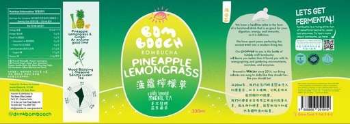 Bombooch Pineapple Lemongrass Kombucha - Foodcraft Online Store