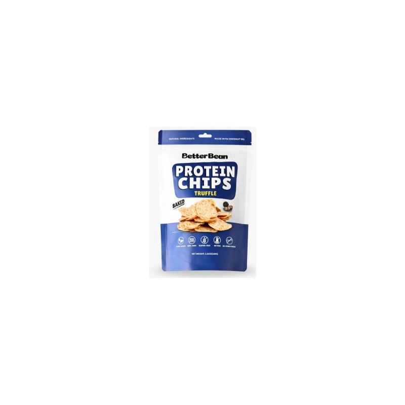 Package of Better Body Protein Chips - Truffle on a white background