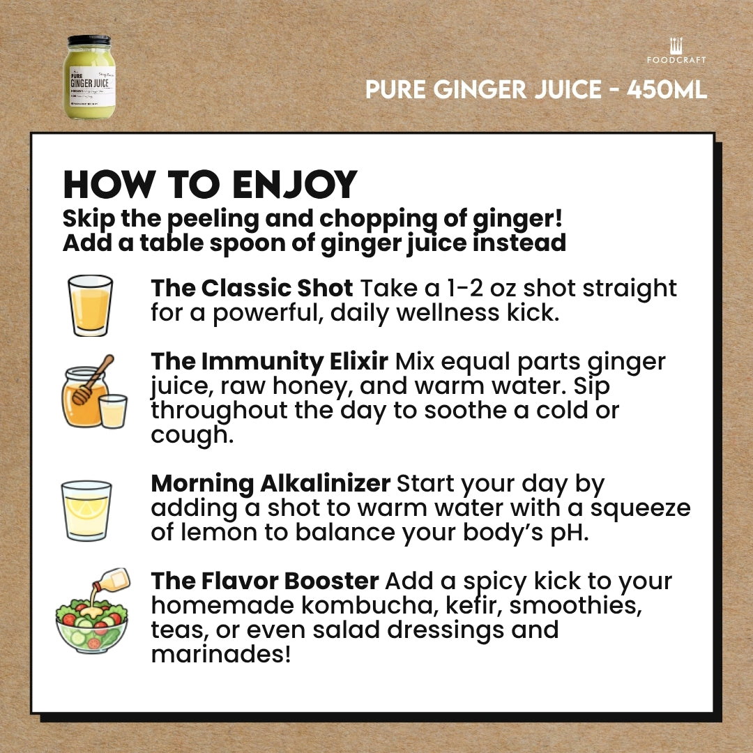 Pure Ginger Juice - 450ml
Foodcraft Online Store