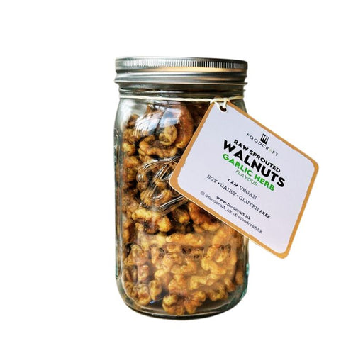 Raw Sprouted Walnuts Garlic & Herb Flavor - Foodcraft Online Store