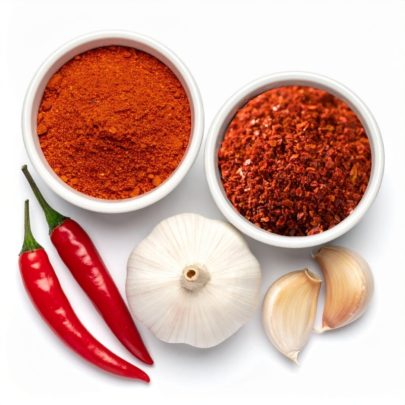 Raw_Vegan_Sriracha_Sauce ingredients : chilli powder , garlic 