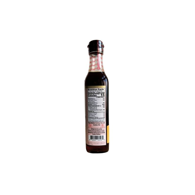 Bottle of Red Boat 50°N Phamily Reserve Classic Fish Sauce - 250ml  with label on a white background