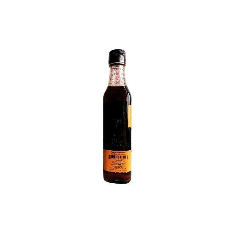 Bottle of Red Boat 50°N Phamily Reserve Classic Fish Sauce - 250ml on a white background
